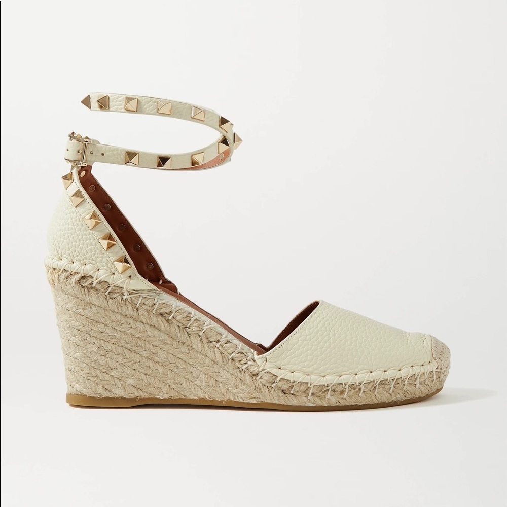 Authentic Valentino Garavani Rockstud Espadrille Sandals 85